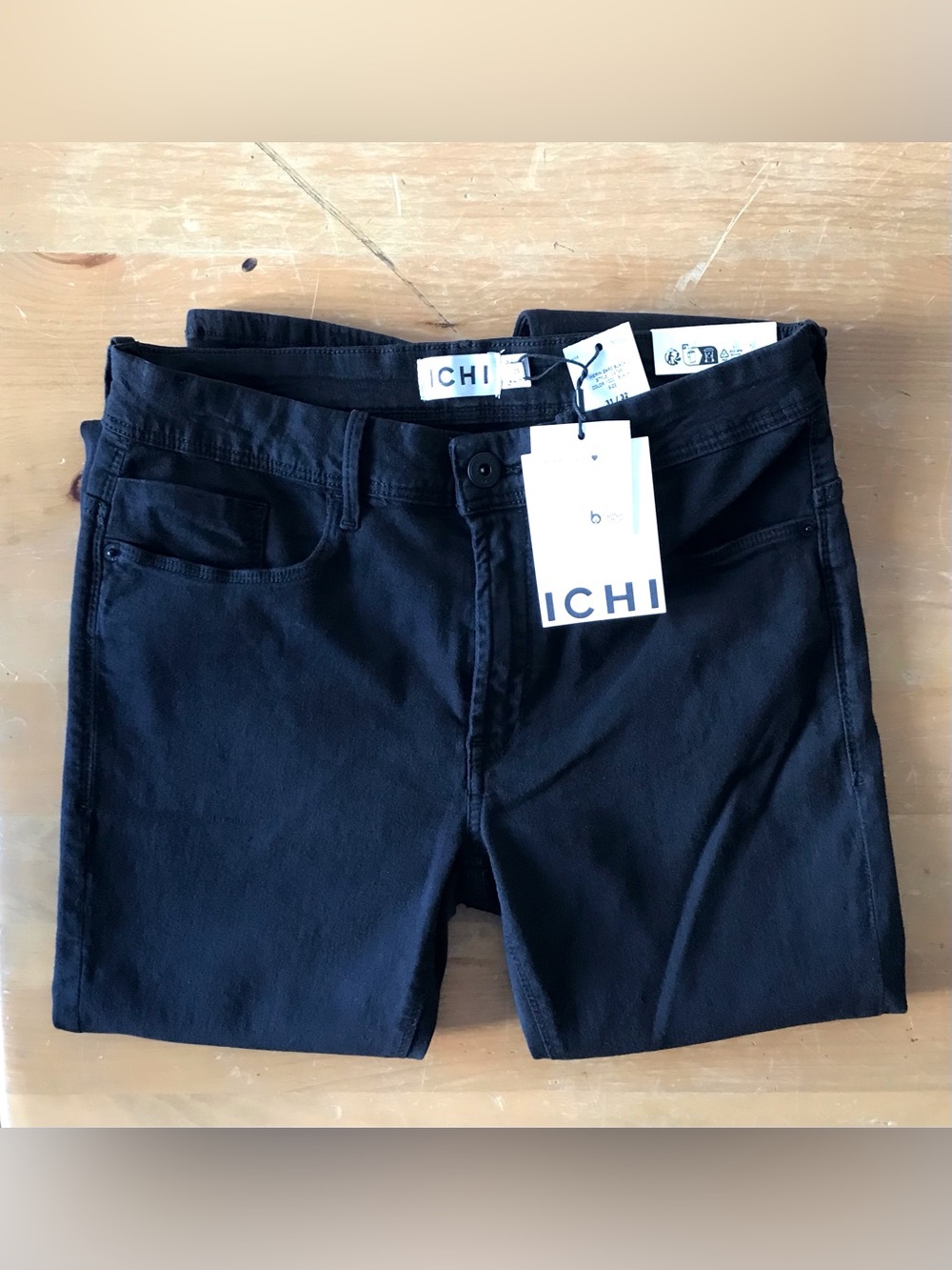 ICHI Black Power Stretch Slim Jeans 31 NWT casual minimalist streetwear versitle - Picture 8 of 14
